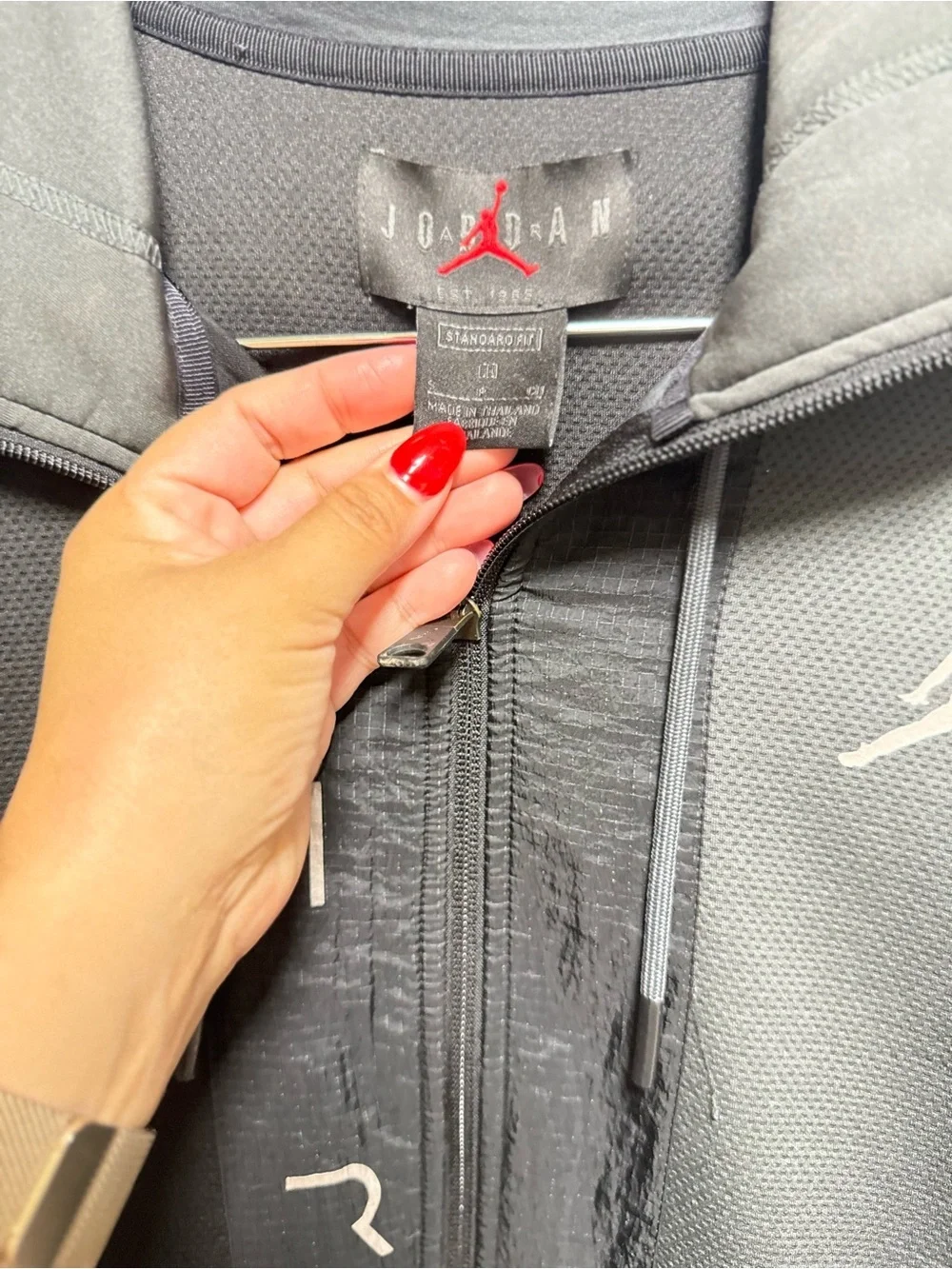 Jordan Black Hoodie with Red Jumpman Patch